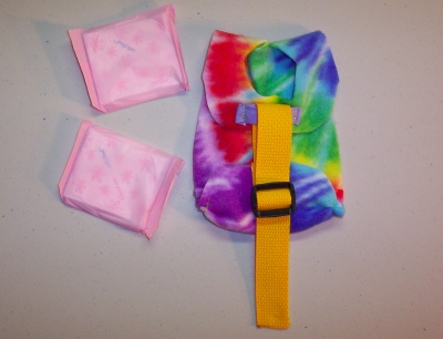Yellow w/ Tie Dye Print Hatchling Diaper Holder
